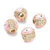 Brass Micro Pave Cubic Zirconia Beads ZIRC-A019-16G-A01-3