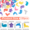 120Pcs Opaque Acrylic European Beads MACR-PA0001-48-2