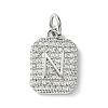 Rack Plating Brass Micro Pave Clear Cubic Zirconia Charms KK-G501-01N-P-1