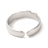 Non-Tarnish 201 Stainless Steel Open Cuff Ring RJEW-E063-45P-3