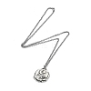 Skull Rhinestone Pendant Necklaces with Rolo Chains NJEW-F309-10-2