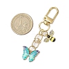 Butterfly Bees Alloy Enamel Pendant Decorations HJEW-JM02688-5