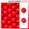 100Pcs Silicone Beads Round Rubber Bead 15MM Loose Spacer Beads for DIY Supplies Jewelry Keychain Making JX470A-1