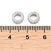 Brass Micro Pave Cubic Zirconia European Beads ZIRC-D026-07P-4