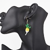 304 Stainless Steel Glass Seed Beads Carrot Dangle Earrings EJEW-MZ00579-04-2