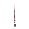 7 Chakra Nuggets Natural Gemstone Pocket Pendant Decorations HJEW-JM01049-04-2