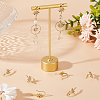 10Pcs Rack Plating Brass Pave Cubic Zirconia Earring Hooks KK-BBC0010-57-4