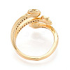Brass Micro Pave Cubic Zirconia Cup Peg Ring Settings KK-N274-21G-3