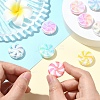 10Pcs UV Plating Opaque Acrylic Beads OACR-YW0002-21A-5