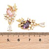 Brass Micro Pave Cubic Zirconia Pendants CU-CBA8183-09G-3