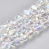 Electroplate Glass Beads Strands X-EGLA-S176-04-A01-1