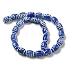 Blue Tibetan Style dZi Beads Strands TDZI-NH0001-C13-01-3