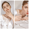 5Pcs 5 Style Flat Round Rhinestone Finger Rings RJEW-UN0001-08-6