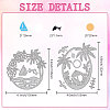 Beach Theme Carbon Steel Cutting Dies Stencils DIY-WH0309-1992-2