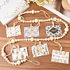 Wall Hanging Photo Display with Wooden Beads Garland AJEW-WH20011-54A-4