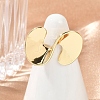 S-Shaped Brass Open Cuff Rings for Women RJEW-G343-19G-2