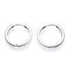 Clear Cubic Zirconia Hinged Hoop Earrings EJEW-N011-112P-2