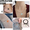 8Pcs 8 Colors Glass with 304 Stainless Steel Pendants GLAA-YW0005-76-6