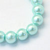 Baking Painted Pearlized Glass Pearl Round Bead Strands X-HY-Q003-4mm-45-2