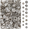 2 Sets Tibetan Style Alloy Bead Caps FIND-SC0019-65AS-6