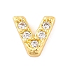 Rack Plating Brass Micro Pave Cubic Zirconia Cabochons KK-F874-04G-V-1