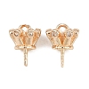 Brass Micro Pave Cubic Zirconia Peg Bails KK-Z122-04G-1