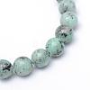 Natural Sesame Jasper/Kiwi Jasper Bead Strands G-R345-8mm-12-2