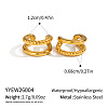 304 Stainless Steel Cuff Earrings for Women QV5196-2-2