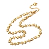 304 Stainless Steel Bowknot Link Chain Necklaces for Women NJEW-G178-12G-4