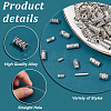 120Pcs 12 Styles Tibetan Style Alloy Tube Beads FIND-PH0020-79-4