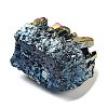 Electroplated Natural Druzy Quartz Crystal Cluster Ornaments RABO-PW0001-179B-3