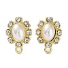 Rack Plating Alloy Rhinestone Stud Earring Finds PALLOY-Q458-12G-1