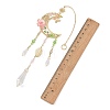 Brass Moon Sun Leaf & Acrylic Flower Suncatcher HJEW-TA00499-3