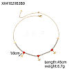 304 Stainless Steel Micro Pave Cubic Zirconia Pendant Necklaces STAS-OY015-48G-2