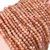 Natural Peach Moonstone Beads Strands X-G-C127-A02-02-2