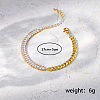 Brass Pave Cubic Zirconia Tennis Link Chain GJ2432-2-4