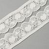 Nylon Elastic Heart Lace Trim OCOR-WH0058-67-1