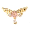Brass Micro Pave Clear Cubic Zirconia Pedants CU-CBA2C2D-06G-1