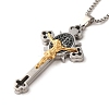 Gothic 201 Stainless Steel Pendant Necklaces NJEW-K260-01G-2