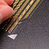 PET 3D Gold Metal Sticker Chain Zipper Metal Decal MRMJ-WH0072-84-2