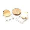 304 Stainless Steel Two Tone Stud Earrings EJEW-R012-01G&P-3