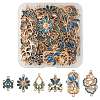 36Pcs 6 Styles Alloy Enamel Connector Charms FIND-FS0004-46C-1