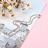 Non-Tarnish 304 Stainless Steel Diamond Cut Cuban Link Chain Necklaces NJEW-JN03368-03-5