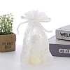 Rectangle Lace Organza Drawstring Gift Bags PW-WG3F302-01-4