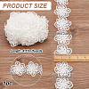 Organza Lace Trim with Resin Imitation Pearl Beads OCOR-WH0085-53B-2