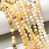 Natural Yellow Jade Beads Strands G-F591-17-6MM-8