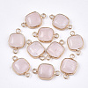 Natural Rose Quartz Links connectors G-S344-69L-1