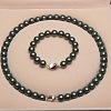 Shell Pearl Round Beaded Necklaces & Bracelets Sets for Women WG18377-55-1