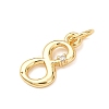 Brass Micro Pave Cubic Zirconia Pendants KK-D019-28G-08-2