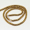 Electroplate Non-magnetic Synthetic Hematite Beads Strands X-G-J163-3x3mm-04-2